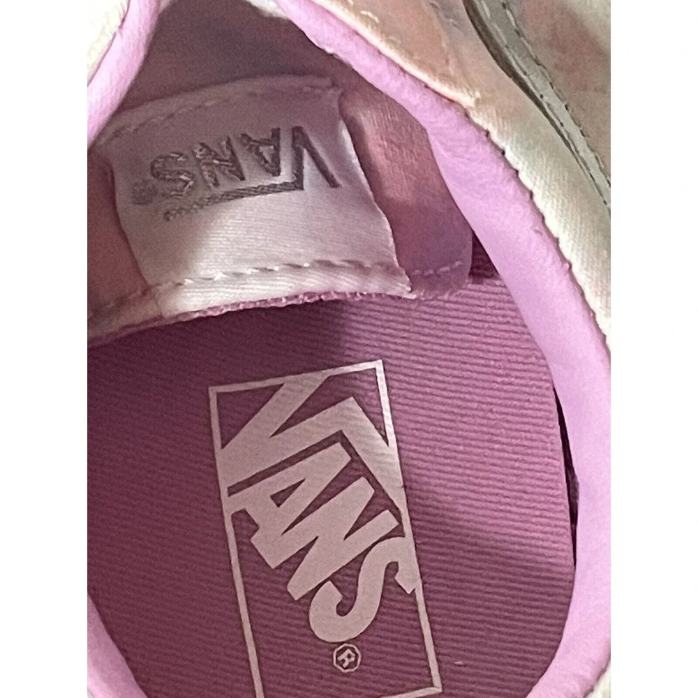 Vans Ward Low Top Sneakers Kids Size 4 Pink Tie Dye Canvas Lace Up Shoes Skate